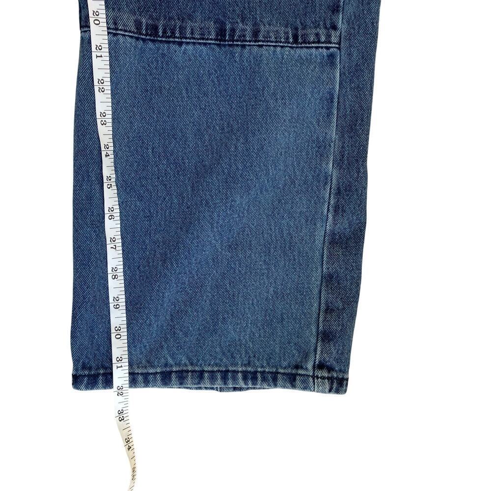 BDG Urban Outfitters Sz 33/32 Skate Fit Jeans Patchwork Baggy Jeans Mid Wash - Picture 10 of 16